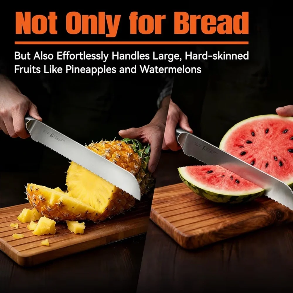TUO 9” Serrated Bread Knife German Steel Bakery & Kitchen